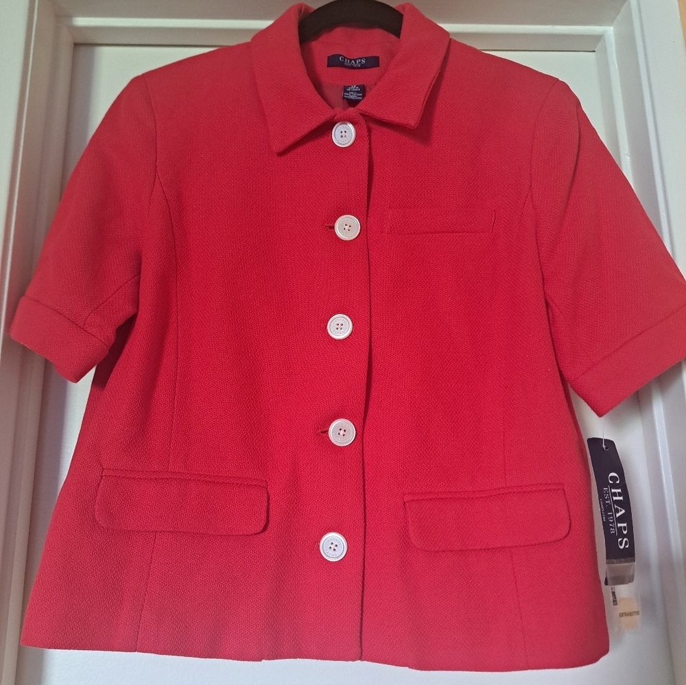 Chaps Women's Vibrant Red Blazer